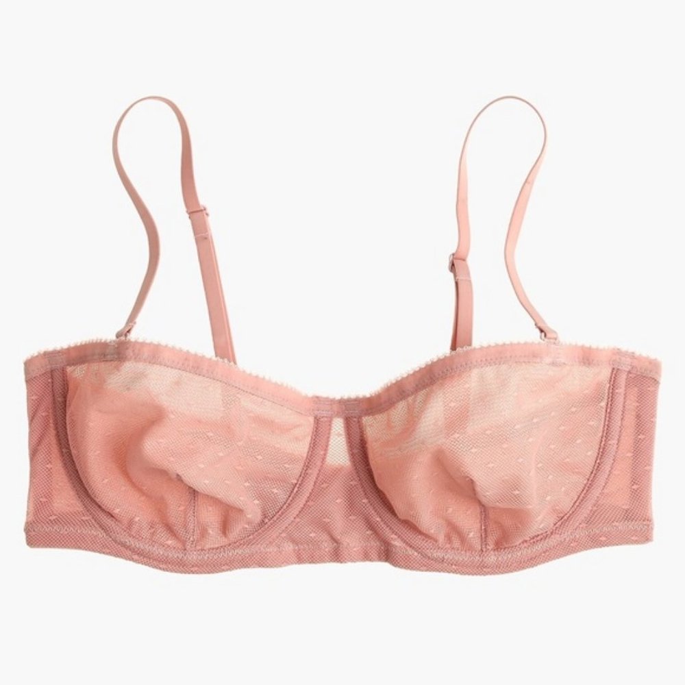 NWOT JCrew Underwire Point D’Esprit Balconette Bra
